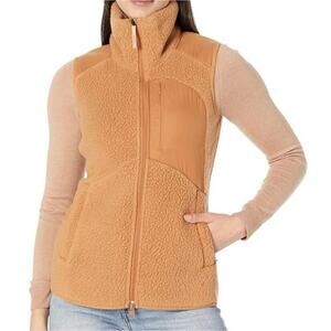 Indyeva Cordero Full‎ Zip Sherpa Vest M Tan
